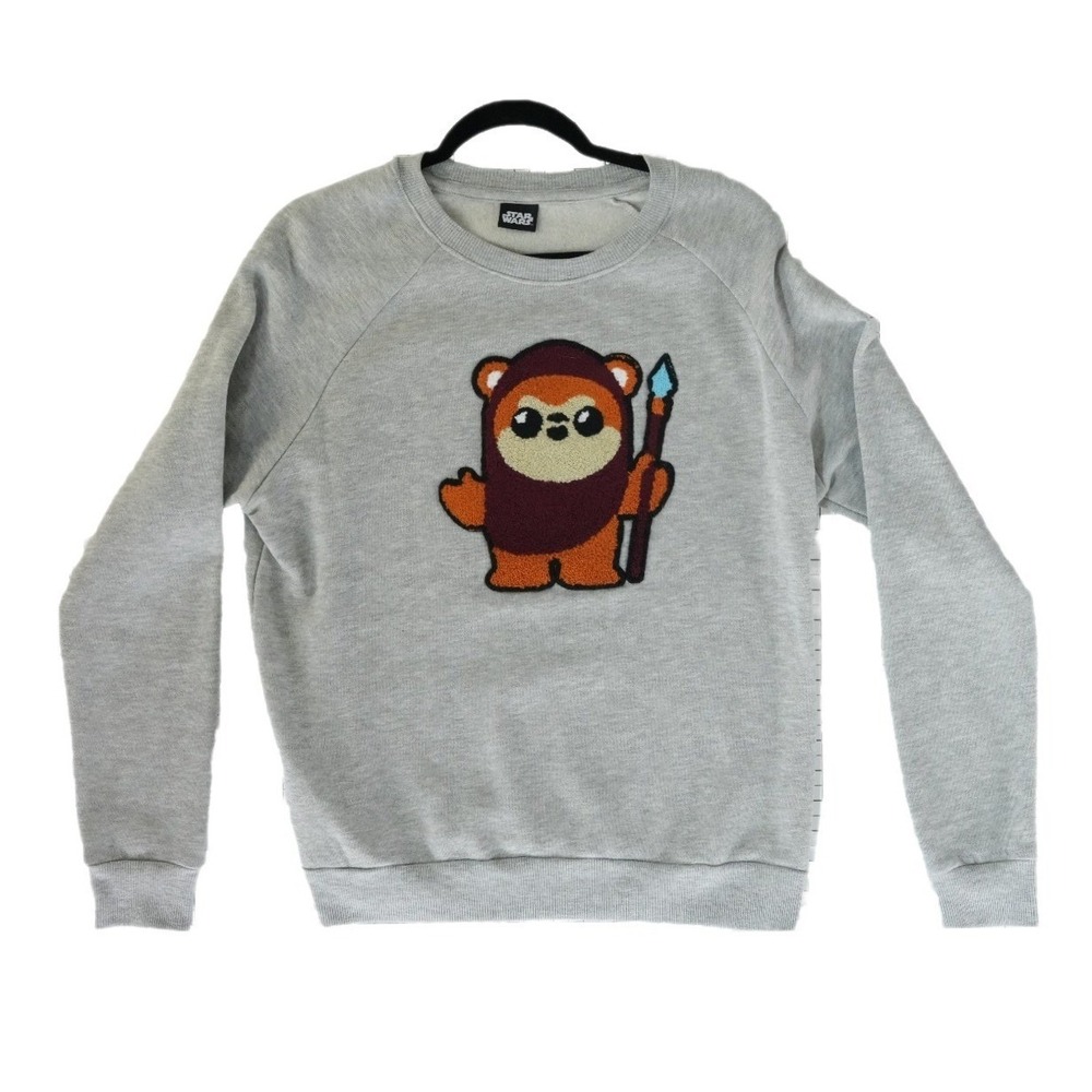 Star Wars Size Medium Wicket Ewok Chenille Patch Sweatshirt Vintage